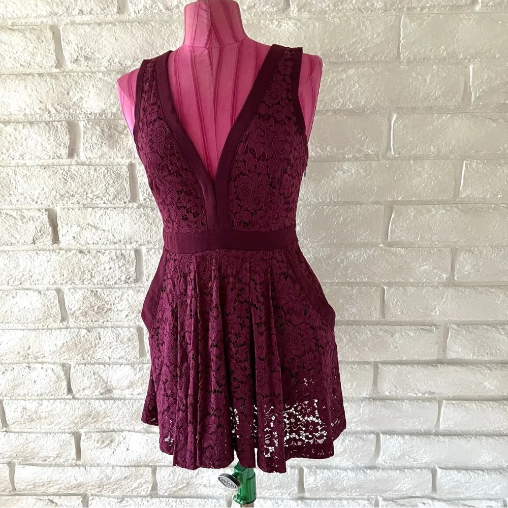 Free People Purple Lace Dress Size Small